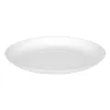 Talerz plastikowy płytki obiadowy płaski 22cm biały transp