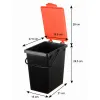 kosze do segregacji, wiadra do segregacji, 5 x 10L,
