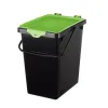 kosze do segregacji, wiadra do segregacji z naklejkami, 3 x 10L,