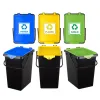 kosze do segregacji, wiadra do segregacji z naklejkami, 3 x 10L,