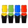 kosze do segregacji, wiadra do segregacji z naklejkami, 4 x 10L,