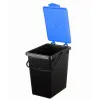 kosze do segregacji, wiadra do segregacji z naklejkami, 4 x 10L,