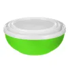 Zestaw 3 miski salaterki z pokrywką plastikowe 16,5/14/12 cm zielone sg