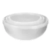 Zestaw 3 miski salaterki z pokrywką plastikowe 16,5/14/12 cm białe sg