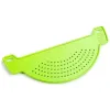 Durszlak plastikowy sitko do odcedzania połówkowe 23 cm  zielone