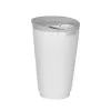 Samochodowy kubek  z przykrywką wielorazowy turystyczny 500ml biało-szary