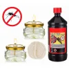 Zestaw 2 lampy naftowe lampion, olej na komary 980ml+ knot