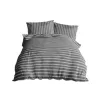 Komplet pościel bawełna 200x220 + 2 poszewki 70x80 szara t1