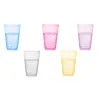 Kubek kubki plastkowe kpl. 5 szt 350ml transparent mix kolor sg