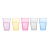 Kubek kubki plastkowe kpl. 5 szt 350ml transparent mix kolor sg