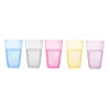 Kubek kubki plastkowe kpl. 5 szt 350ml transparent mix kolor sg