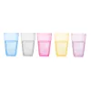 Kubek kubki plastkowe kpl. 5 szt 350ml transparent mix kolor sg