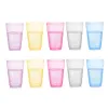 Kubek kubki plastkowe kpl. 10 szt 350ml transparent mix kolor sg