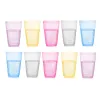 Kubek kubki plastkowe kpl. 10 szt 350ml transparent mix kolor sg