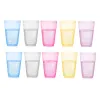 Kubek kubki plastkowe kpl. 10 szt 350ml transparent mix kolor sg