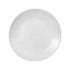 Talerze deserowe płaskie 18 cm okrągłe białe szkło gładkie kpl. 6 szt