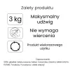 Łazienkowy wieszak uchwyt na ręcznik reling samoprzylepny srebrny