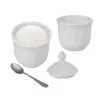 Cukiernica z pokrywką 250 ml – klasyczna, białą, elegancka białe szkło