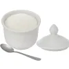 Cukiernica z pokrywką 250 ml – klasyczna, białą, elegancka białe szkło