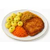 Półmiski półmisek  owalne białe szkło gładkie złoty pasek 30x23cm kpl. 6 szt