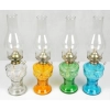 Lampa naftowa szklana 33 cm z knotem i kloszem retro vintage dekoracyjna (L555) Kolor: transparent