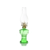 Lampa naftowa szklana 33 cm z knotem i kloszem retro vintage dekoracyjna (L555) Kolor: transparent