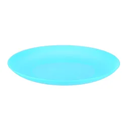 Talerz plastikowy płytki obiadowy płaski 22cm błękitny