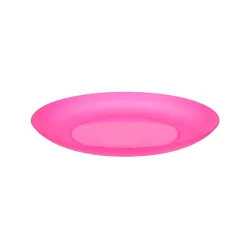 Talerz plastikowy płytki deserowy płaski dla dzieci 18cm czerwony