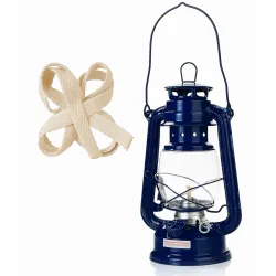 Zestaw lampa naftowa 27cm + knot granatowa