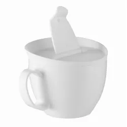 Gastro kubek  filiżanka z przykrywką wielorazowy 250ml biały