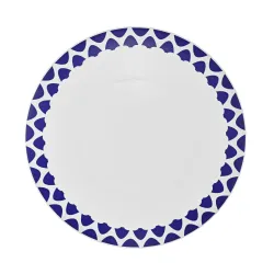 Patera na ciasto tort owoce talerz wysoki 28cm niebieska  sg