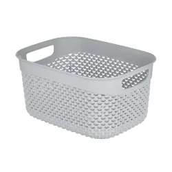 Kosz koszyczek pojemnik  na kosmetyki drobiazgi szary 6,6l 29x21,5 u163
