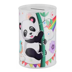 Metalowa puszka skarbonka misie panda 10x15cm