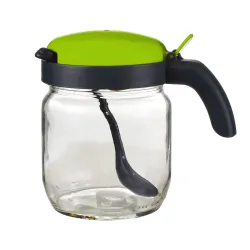 Szklana cukierniczka cukiernica z przykrywką łyżeczka 425ml  hr2