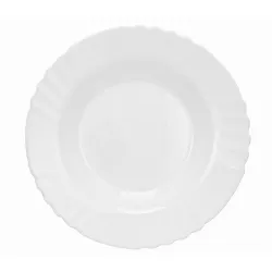 Talerz obiadowy głęboki do zupy 23 cm białe szkło