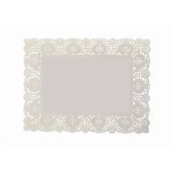 Papierowe serwetki pod ciasto tort ażurowe ozdobne dekoracyjne 30x40cm 100szt