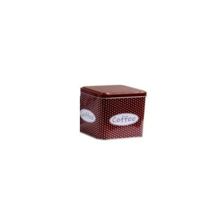 Puszka dekoracyjna kwadratowa metalowe pudełko 8x8x10cm mix wzorów