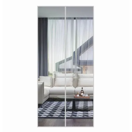 Moskitiera na drzwi 100x220 cm podwójne magnesy biała