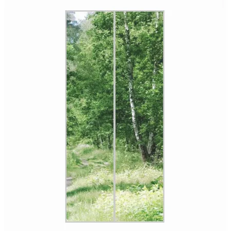 Moskitiera na drzwi 100x220 cm podwójne magnesy biała