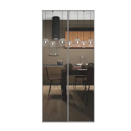 Moskitiera na drzwi 100x220 cm podwójne magnesy szara