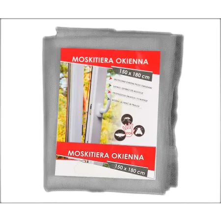 Moskitiera okienna na okno 150x180 cm szara