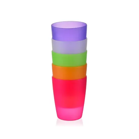 Kubek kubki plastkowe kpl. 5 szt 250ml mix kolor sg