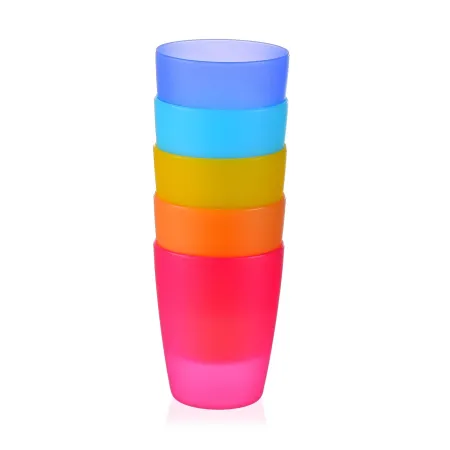 Kubek kubki plastkowe kpl. 5 szt 250ml mix kolor sg