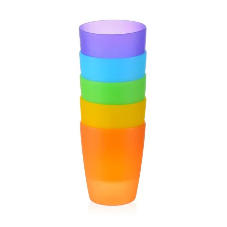 Kubek kubki plastkowe kpl. 5 szt 250ml mix kolor sg