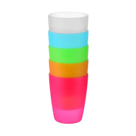 Kubek kubki plastkowe kpl. 5 szt 250ml mix kolor sg