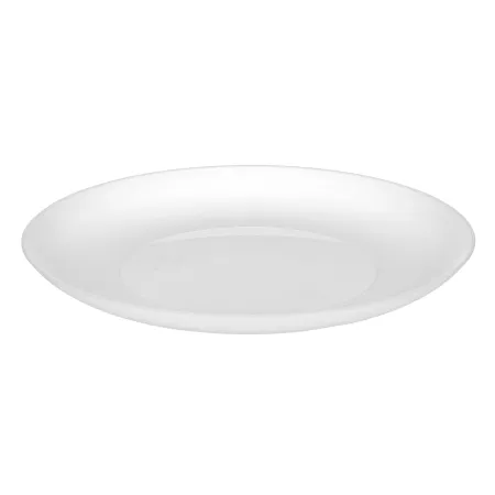 Talerz plastikowy płytki obiadowy płaski 22cm biały transp