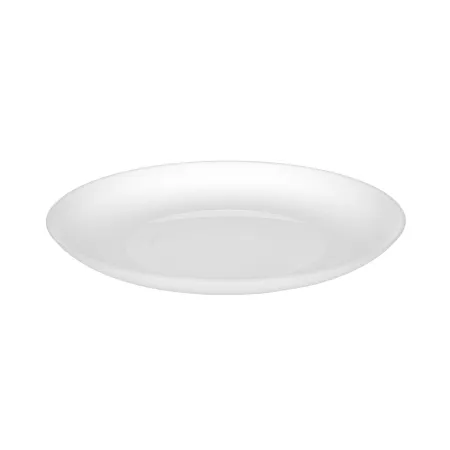 Talerz plastikowy płytki deserowy płaski dla dzieci 18cm biały transp