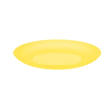 Talerz plastikowy płytki deserowy płaski dla dzieci 18cm żółty