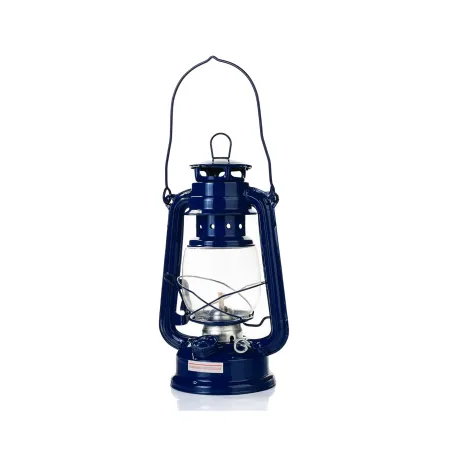 Lampa naftowa z uchwytem latarnia lampion 24 cm  granatowa