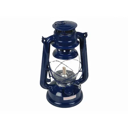 Lampa naftowa z uchwytem latarnia lampion 24 cm  granatowa